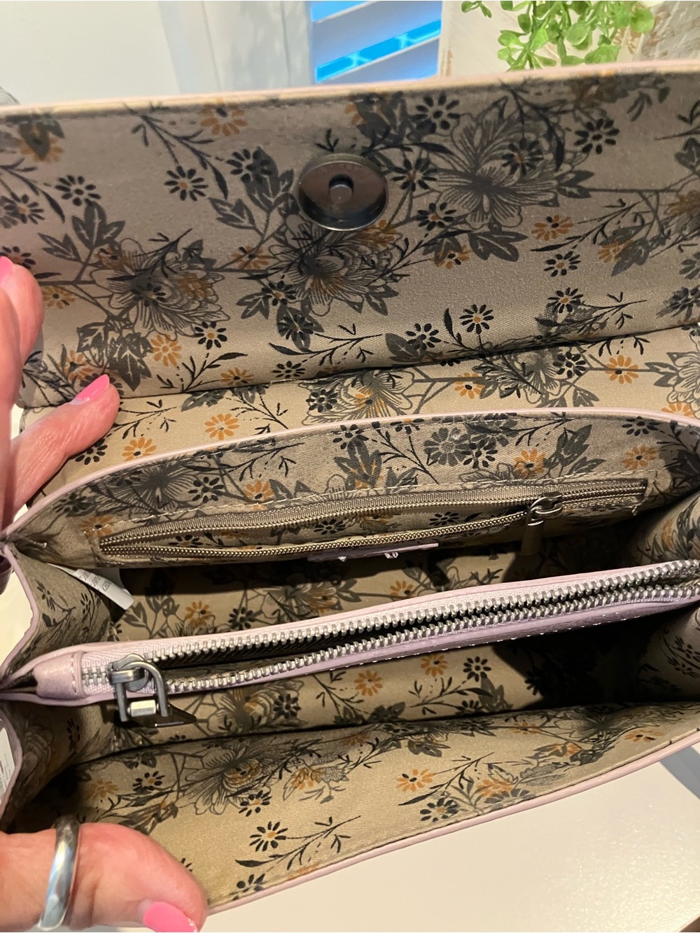 Joy Susan Lilac Crossbody Bag with Metal Ring - Picture 7 of 7